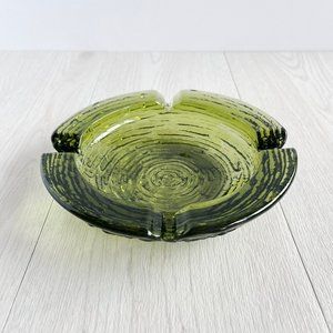 Vintage Authentic "Anchor Hocking Soreno Avocado Green Ashtray"